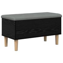 vidaXL Saugojimo suolas su pagalve Juodojo ąžuolo 82 x 42 x 46 cm