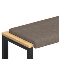 vidaXL Suoliuko pagalvė Dirbtinė oda Pilka Gylis 35 cm