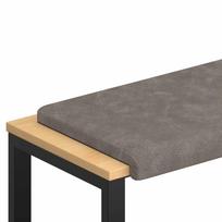 vidaXL Suoliuko pagalvė Dirbtinė oda Pilka Gylis 35 cm