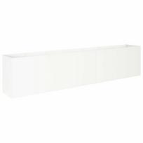 vidaXL Sodo vazonas Balta 280 x 40 x 60 cm Šaltai valcuotas plienas