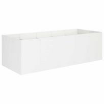 vidaXL Sodo vazonas Balta 200 x 80 x 60 cm Šaltai valcuotas plienas