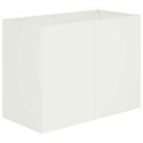 vidaXL Sodo vazonas Balta 80 x 40 x 60 cm Šaltai valcuotas plienas
