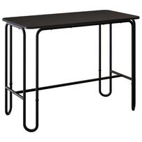 vidaXL Valgomojo stalas 100 x 50 x 75 cm Apdirbta mediena Juoda