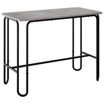 vidaXL Valgomojo stalas 100 x 50 x 75 cm Apdirbta mediena Betono pilka
