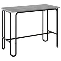 vidaXL Valgomojo stalas 100 x 50 x 75 cm Apdirbta mediena Pilka Sonoma