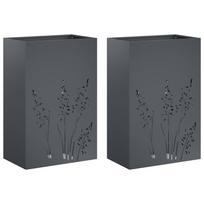 vidaXL Sodo vazonas 2 vnt. Antracito 50 x 30 x 75 cm