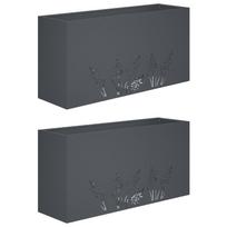 vidaXL Sodo vazonas 2 vnt. Antracito 100 x 20 x 49 cm