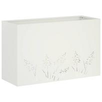 vidaXL Sodo vazonas Balta 80 x 30 x 49 cm Šaltai valcuotas plienas