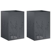 vidaXL Sodo vazonas 2 vnt. Antracito 50 x 50 x 75 cm