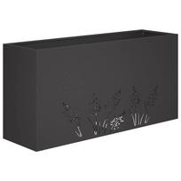 vidaXL Sodo vazonas Juoda 100 x 30 x 49 cm Šaltai valcuotas plienas