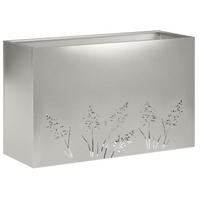 vidaXL Sodo vazonas Sidabrinė 80 x 20 x 49 cm Nerūdijantis plienas