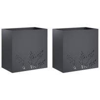 vidaXL Sodo vazonas 2 vnt. Antracito 50 x 30 x 49 cm