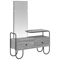 vidaXL Makiažo stalas su stalčių Pilka Sonoma 100 x 36,5 x 136 cm