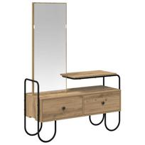 vidaXL Makiažo stalas Artisano ąžuolo 100 x 36,5 x 136 cm