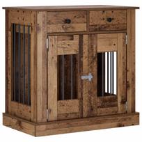 vidaXL Šunų narvas baldams Sendintos medienos 80 x 47,5 x 80 cm