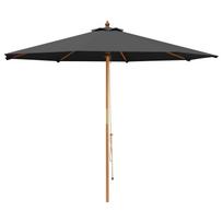 vidaXL Sodo skėtis Ø 300 x 248 cm Kietas eukalipto medis Antracito