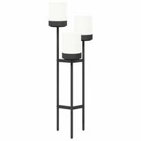 vidaXL Gėlių stovas Balta 42 x 39,5 x 125 cm PP ir Plienas