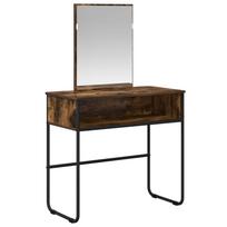 vidaXL Makiažo stalas Dūminio ąžuolo 81 x 40 x 131 cm Apdirbta mediena