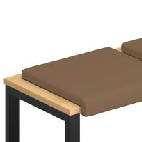 vidaXL Suoliuko pagalvė 4 vnt. Dirbtinė oda Kapučino Gylis 35 cm