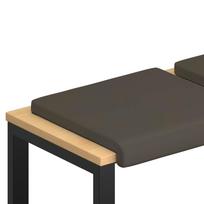 vidaXL Suoliuko pagalvė 2 vnt. Dirbtinė oda Pilka Gylis 35 cm