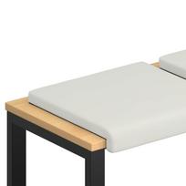 vidaXL Suoliuko pagalvė 4 vnt. Dirbtinė oda Balta Gylis 35 cm