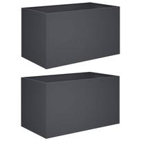 vidaXL Sodo vazonas 2 vnt. Antracito 80 x 50 x 50 cm