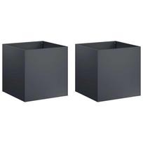 vidaXL Sodo vazonas 2 vnt. Antracito 45 x 45 x 45 cm
