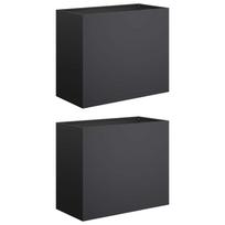 vidaXL Sodo vazonas 2 vnt. Juoda 60 x 30 x 50 cm
