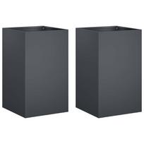 vidaXL Sodo vazonas 2 vnt. Antracito 40 x 40 x 50 cm