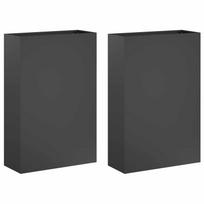 vidaXL Sodo vazonas 2 vnt. Antracito 40 x 20 x 75 cm