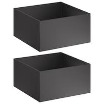 vidaXL Sodo vazonas 2 vnt. Juoda 80 x 80 x 40 cm