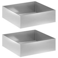 vidaXL Sodo vazonas 2 vnt. Sidabrinė 100 x 100 x 30 cm