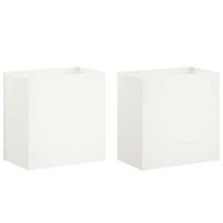 vidaXL Sodo vazonas 2 vnt. Balta 50 x 30 x 50 cm