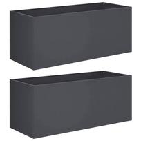 vidaXL Sodo vazonas 2 vnt. Antracito 100 x 40 x 40 cm