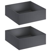 vidaXL Sodo vazonas 2 vnt. Antracito 40 x 40 x 20 cm