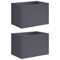 vidaXL Sodo vazonas 2 vnt. Antracito 50 x 40 x 40 cm