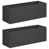 vidaXL Sodo vazonas 2 vnt. Juoda 40 x 20 x 20 cm