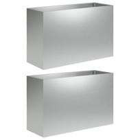 vidaXL Sodo vazonas 2 vnt. Sidabrinė 80 x 30 x 40 cm