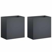 vidaXL Sodo vazonas 2 vnt. Antracito 50 x 30 x 40 cm