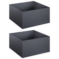 vidaXL Sodo vazonas 2 vnt. Antracito 40 x 40 x 30 cm