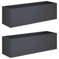 vidaXL Sodo vazonas 2 vnt. Antracito 80 x 30 x 30 cm