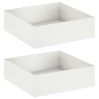 vidaXL Sodo vazonas 2 vnt. Balta 80 x 80 x 30 cm