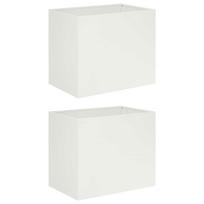 vidaXL Sodo vazonas 2 vnt. Balta 60 x 40 x 50 cm