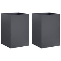 vidaXL Sodo vazonas 2 vnt. Antracito 50 x 50 x 75 cm