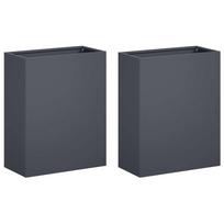 vidaXL Sodo vazonas 2 vnt. Antracito 40 x 20 x 40 cm