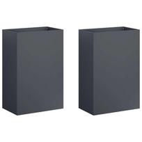 vidaXL Sodo vazonas 2 vnt. Antracito 50 x 30 x 75 cm