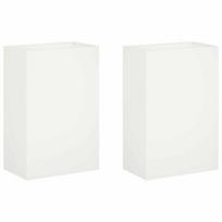 vidaXL Sodo vazonas 2 vnt. Balta 50 x 40 x 75 cm
