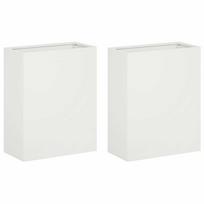 vidaXL Sodo vazonas 2 vnt. Balta 40 x 20 x 50 cm
