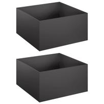 vidaXL Sodo vazonas 2 vnt. Juoda 40 x 40 x 30 cm