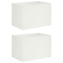 vidaXL Sodo vazonas 2 vnt. Balta 60 x 40 x 40 cm